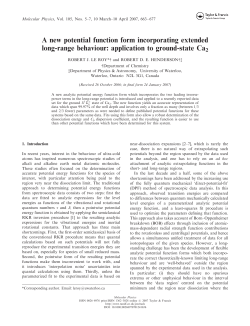 A new potential function form incorporating extended long