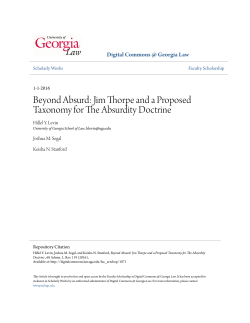 Beyond Absurd: Jim Thorpe and a Proposed Taxonomy