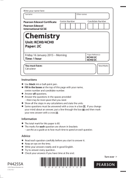 Chemistry 2 - Edexcel