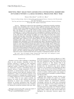 shifting prey selection generates contrasting