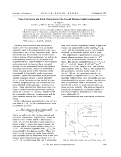 Mode Conversion and Local Heating below the Second Electron