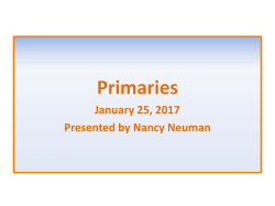 Primaries - League of Women Voters of the Lewisburg Area