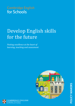 Develop English skills for the future