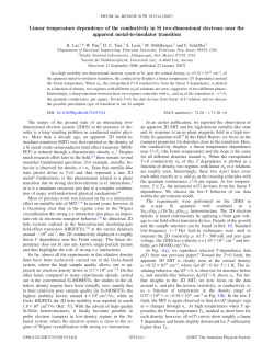 Linear temperature dependence of the conductivity in Si two