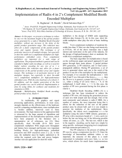 Implementation of Radix-4 in 2`s Complement Modified Booth