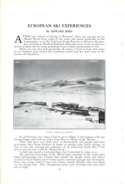 european ski experiences