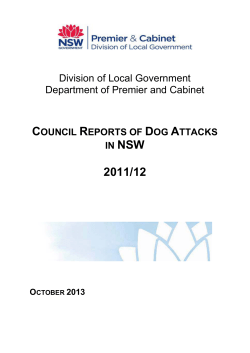 Council Reports of Dog Attacks in NSW 2011-12