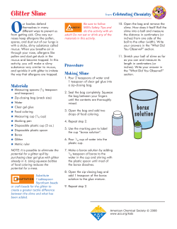 Glitter Slime - American Chemical Society