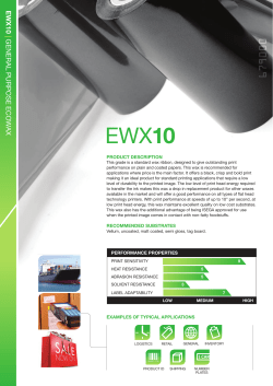 EWX10 EWX - Thermal Transfer Solutions