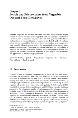 Polyols and Polyurethanes from Vegetable Oils and Their