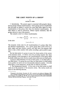THE LIMIT POINTS OF A GROUP*