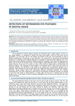 detection of determined eye features in digital image
