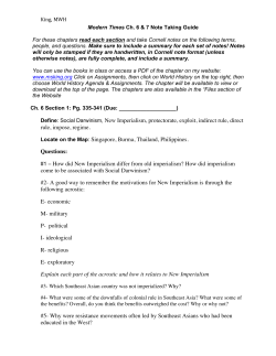 Define: Social Darwinism, New Imperialism, protectorate