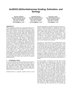 AuGEAS (AUthoritativeness Grading, Estimation