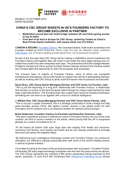 china`s csc group invests in uk`s founders factory to