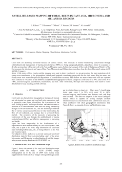SATELLITE-BASED MAPPING OF CORAL REEFS IN EAST ASIA