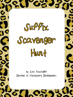 by Ann Fausnight Devoted to Vocabulary Development