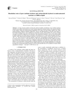 Dissolution rates of pure methane hydrate and carbon-dioxide