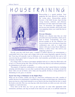 House Training - Sirius Puppy Training