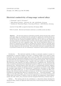 Electrical conductivity of long