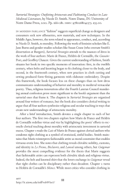 Sartorial Strategies: Outfitting Aristocrats and Fashioning Conduct in