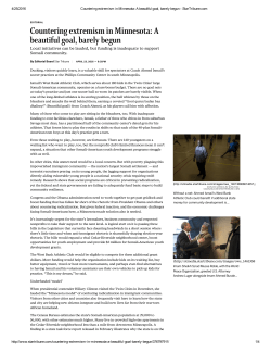 Countering extremism in Minnesota: A beautiful goal