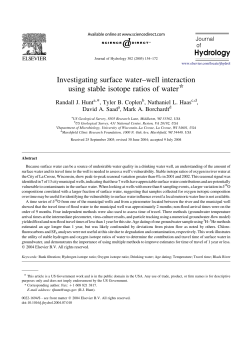Investigating surface water&ndash;well interaction using stable isotope