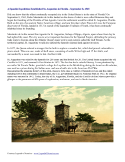 A Spanish Expedition Established St. Augustine in Florida
