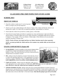 Pre-Trip Class B-School Bus