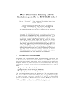 Dense Displacement Sampling and Self- Similarities