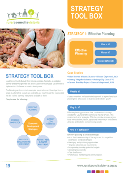 strategy tool box - Rural Councils Victoria