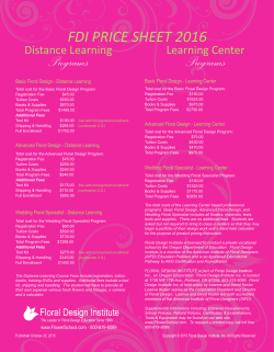 Programs Programs - Floral Design Institute