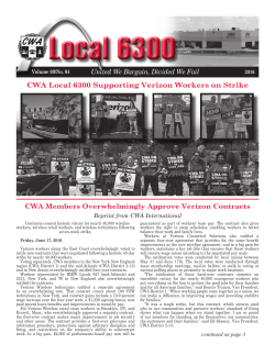 CWA Local 6300 Supporting Verizon Workers on Strike