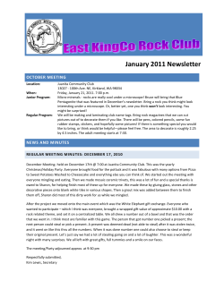 January 2011 - East KingCo Rock Club