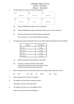 Alkanes - Calderglen High School