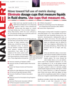 Dosage cups NAN alert June 30, 2015