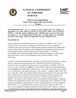 NATIONAL COMMISSION ON FORENSIC SCIENCE