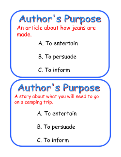 An article about how jeans are made. A. To entertain B. To persuade