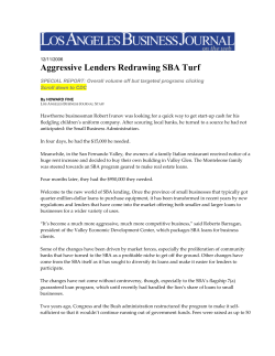Aggressive Lenders Redrawing SBA Turf