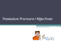 Possessive Pronouns