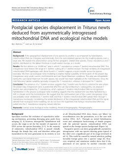 Postglacial species displacement in Triturus newts deduced from