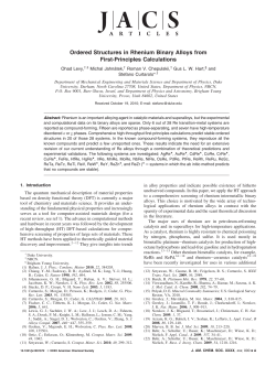 Ordered Structures in Rhenium Binary Alloys from First
