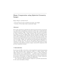 Shape Compression using Spherical Geometry