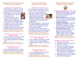 Signature Sweet Time Parties Ice Cream Lab Parties Kitchen
