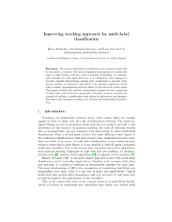 Improving stacking approach for multi