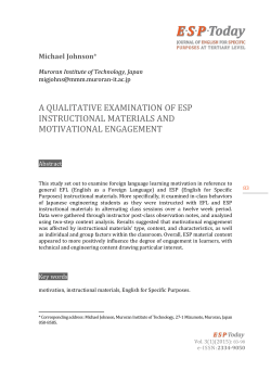 a qualitative examination of esp instructional materials