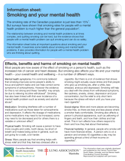 Smoking and your mental health