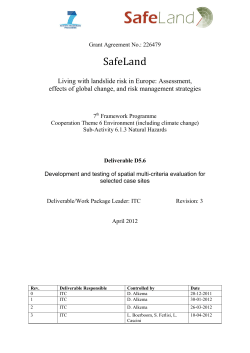 Development and testing of spatial multi-criteria evaluation for