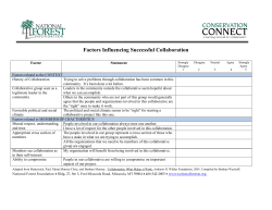 Factors Influencing Successful Collaboration