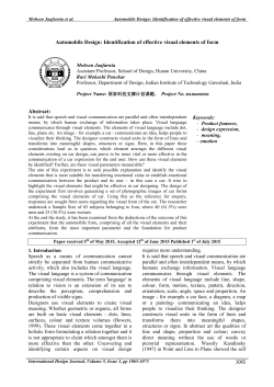 Automobile Design: Identification of effective visual elements of form